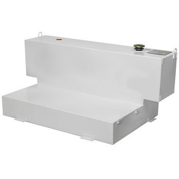 LIQUID TRANSFER EQUIPMENT | JOBOX 498000 98 Gallon Short-Bed L-Shaped Steel Liquid Transfer Tank - White